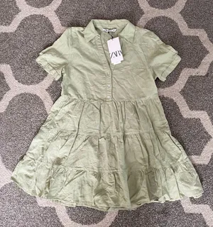 Zara Linen Blend Tiered Dress thumbnail 8