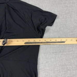 Free People Shirt Womens XS Black Twist Front Short Sleeve Jersey Relaxed Top thumbnail 5