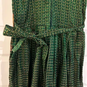 Indian Dress Partywear Green Gold Size S thumbnail 12