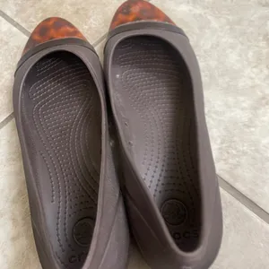Crocs Cap Toe Flat Espresso Brown Tortoise Shell Ballet Flats Womens Size 10 thumbnail 5