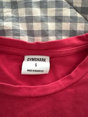 Gymshark Pink Cropped Tee with White Logo thumbnail 3