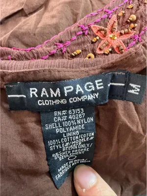 Brown Boho Floral Embroidered Rampage Cottagecore Cami thumbnail 5