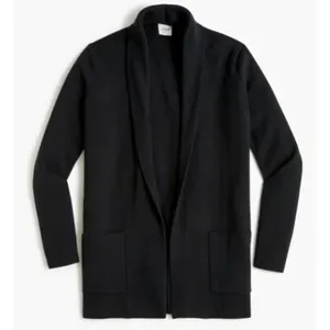 J. Crew Womes Open Front Sweater Blazer With Pockets 100% Cotton Medium 2799 thumbnail 1