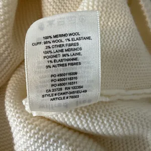 Wilfred Free‎ Aritzia Womens Wolter Sweater Size S Ecru Ivory Knit Merino Wool thumbnail 9