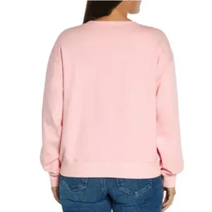 $110 Wildfox "Brunch Club"‎ Pink Oversized Crew Graphic Bubble Print Sweatshirt thumbnail 5