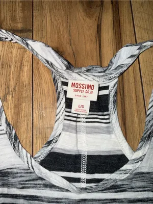 Black and white striped tank top thumbnail 3