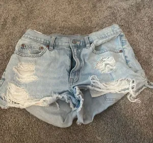 American Eagle Strigid Jean Shorts Distressed 6 thumbnail 1