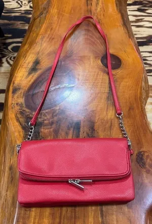 Express Red Leather Shoulder Bag with Chain‎ Strap thumbnail 1