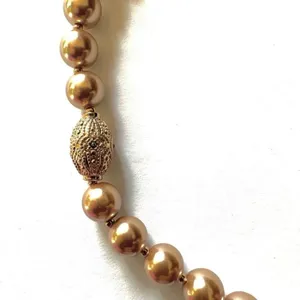 NWT Avon vintage gold tone beaded necklace thumbnail 10