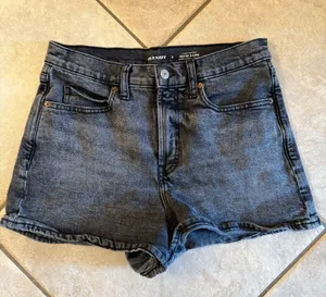 Sky High A-line black old navy Jean shorts thumbnail 1