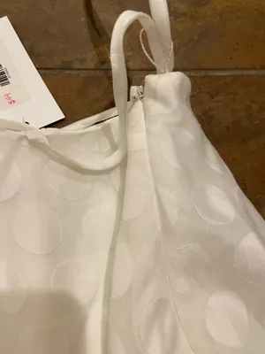 White Polka Dot Waist-Tie Mini Skirt thumbnail 3