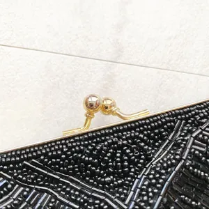 Vintage Black Beaded Evening Bag thumbnail 14
