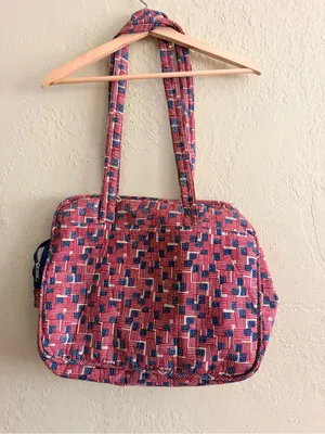 Patriotic Quilted Diaper Bag in Red, White & Blue with changing pad thumbnail 2