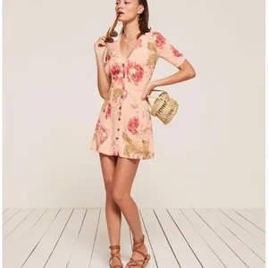 Reformation Bethany Floral Mini Morning Dress Size 6 Button Up thumbnail 7