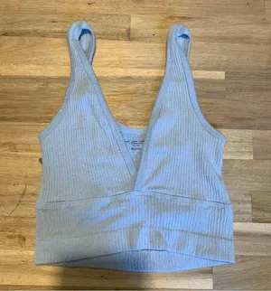 Urban Outfitters Out From Under Light Blue V-Neck Crop Top Bralette XS thumbnail 2