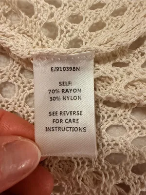 Earthbound Cream Crochet Open-Front Women's Sweater Cardigan thumbnail 4
