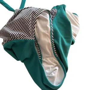 Cupshe Aqua Textured and Striped Halter Tummy Control‎ One Piece Swimsuit Large thumbnail 10