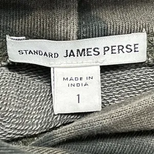 James Perse Green Gray Camo Camouflage Fleece Hoodie Hooded Sweatshirt Top Sz 1 thumbnail 4