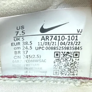 Nike Cream, Black & White Slip-On Athletic Sneakers thumbnail 5