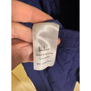 Lulus Milos Navy Blue Convertible Halter Romper M NWT thumbnail 9