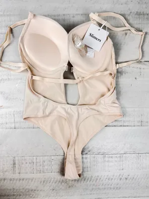 Slimers Plunge Backless Shapewear for Women: Low Back Tummy Control Shaper thumbnail 4