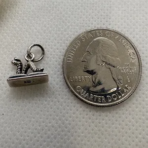 Vintage Shube Dakota West Sterling Silver Bookworm Book Charm 1.89g thumbnail 5