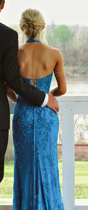 Ammara Prom Dress Blue Size 00 thumbnail 2