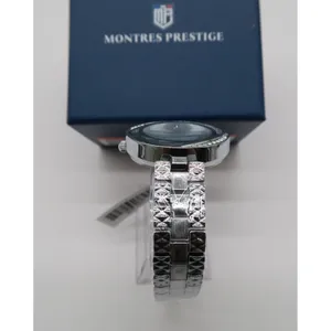 Montres Prestige MPW-0222 Silver Tone Crystal Swirl Bezel Dress Watch New thumbnail 6