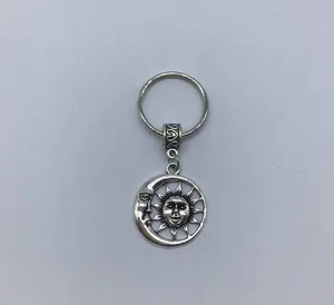 New sun and moon silver or gray dangle keychain thumbnail 9