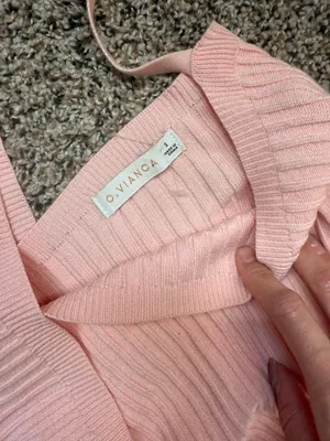 Boutique Chic pink wrap sweater dress thumbnail 4