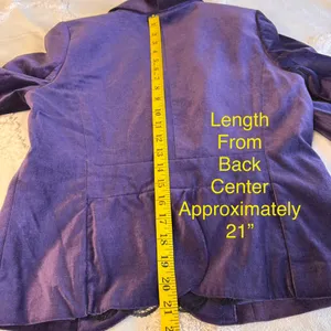 Apostrophe Women's Purple Velvet Blazer Black‎ Lace Sz 6P color purple NWT thumbnail 10