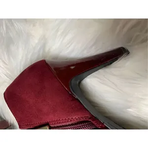 Liz Clairborne wine red color heels size 9.5 thumbnail 3