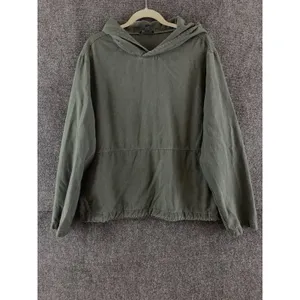 COS Men’s Hoodie Canvas Pullover Streetwear Olive Green Designer Sz Large thumbnail 2