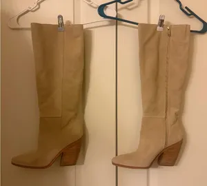 Sam Edelman Beige Heeled with side zippers Boots! thumbnail 1