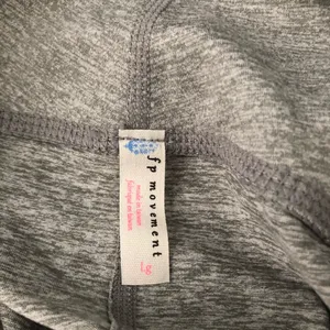 Free People FP Movement Gray High Waist Cut Out Crop Leggings NEW thumbnail 5