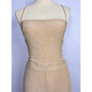 House of Harlow 1960 x Revolve Madeline Jumpsuit Womens Large Cream White Ribbed thumbnail 4