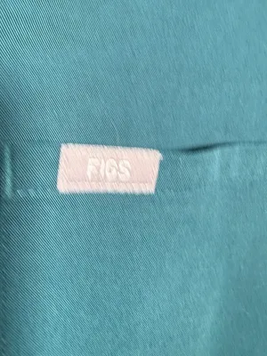 FIGS Womens Teal V-Neck Short Sleeve Scrub Top XS thumbnail 3