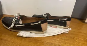 Hunter Willemberg Boat Shoes Black Patent and Soft Pink 7.5 thumbnail 7