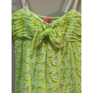 LILLY PULITZER BRIANA FIT FLARE EYELET LACE GREEN DRESS size 00 NWT MSRP $218 thumbnail 4