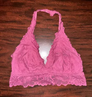 PINK Victoria’s Secret Halter Lace Bralette Size Small thumbnail 1