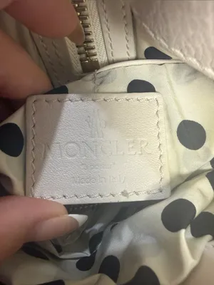 Moncler Amandine Borsa White Leather Puffer Satchel thumbnail 15