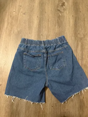 Handmade Just Be blue denim Jorts size S (super stretchy) thumbnail 6