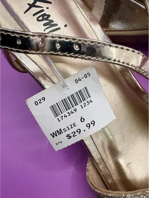Fioni Women's Gold Glitter Strappy Sandals Buckle Wedge Adjustable Strap 6 thumbnail 6
