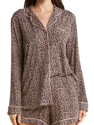 Leopard Print Long Sleeve Pajama Top - NWOT Nordstrom / Refinery thumbnail 1