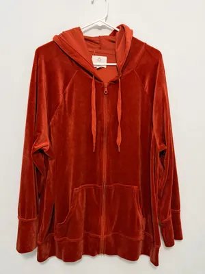 OFFLINE by Aerie Velour Full-Zip Hoodie jacket Large thumbnail 2