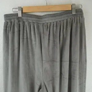 Skims Velour Jogger Pants Womens‎ Large Gray Stretch Cozy Minimalist Lounge thumbnail 9