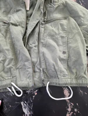 NWT Pilcro By Anthropologie Olive Moto Jacket Size XL thumbnail 3
