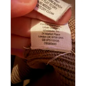 Free People Allure‎ Sweater Small Brown Oversized Deep V Neck Ribbed Knit Boho thumbnail 8