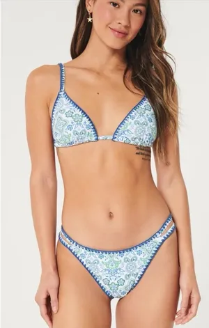 Hollister Swim Paisley Crochet Bikini Set thumbnail 1