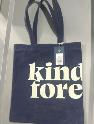 Universal Threads Kindness forever, denim tote bag thumbnail 1